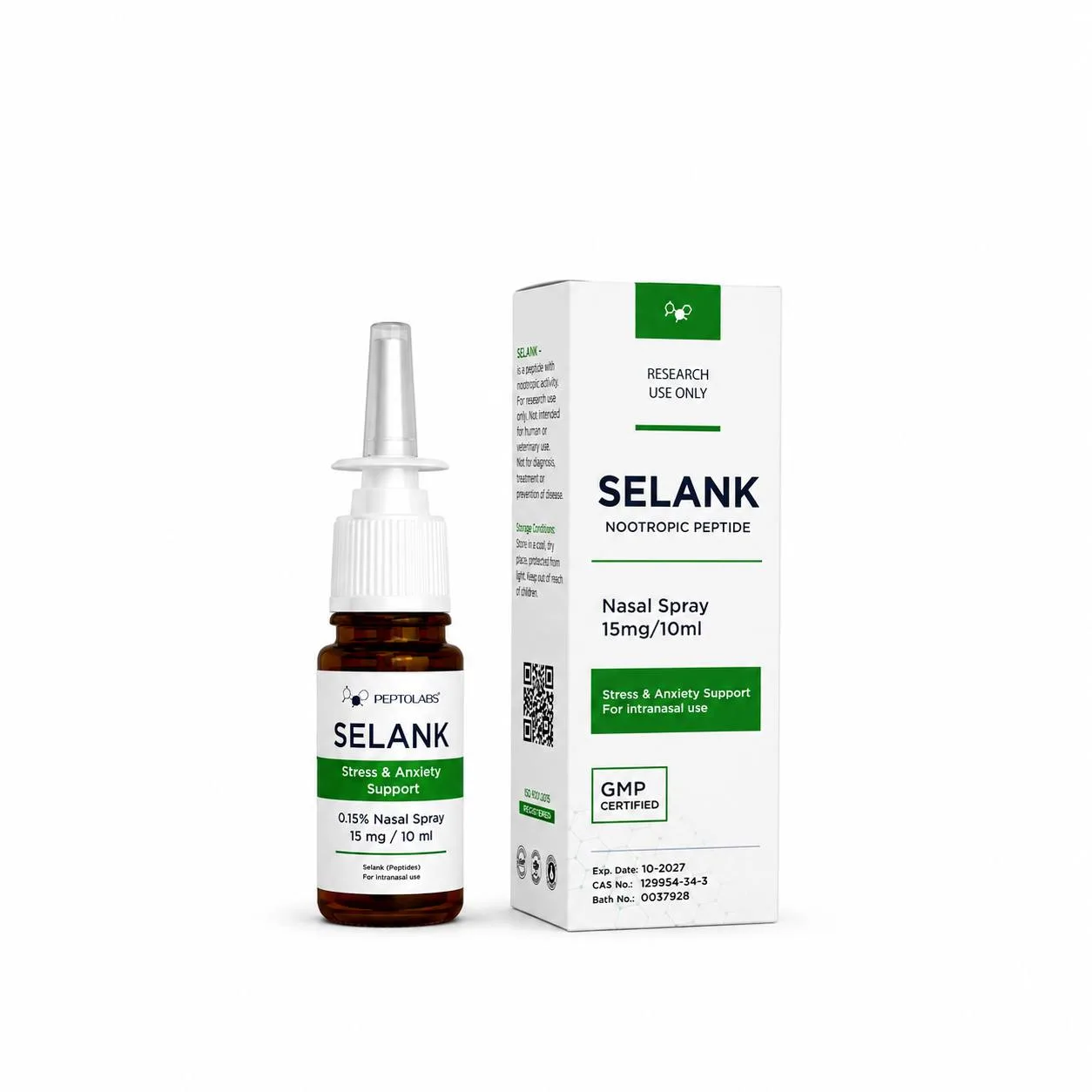 Селанк (Selank) 10 ml Назальний спрей 0.15% (15 мг)