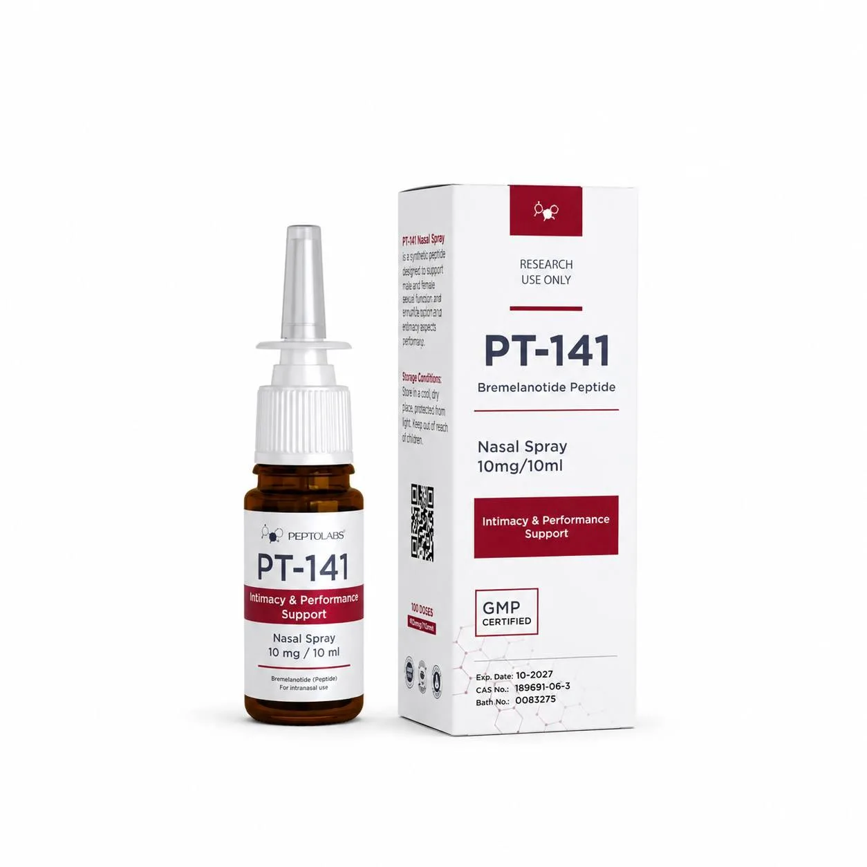 PT-141 (Bremelanotide) | 10 mg nasal spray - a peptide supporting sexual health in men and women