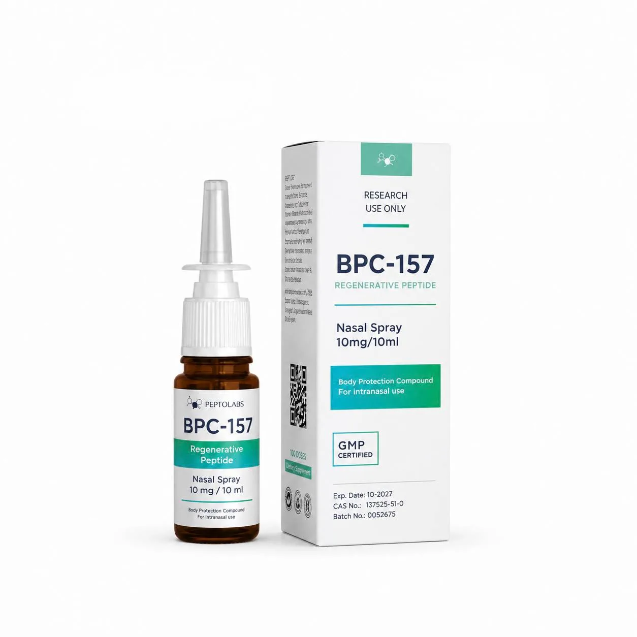 Пентадекапептид BPC-157 10mg/10мл - спрей для регінірації та відновлення