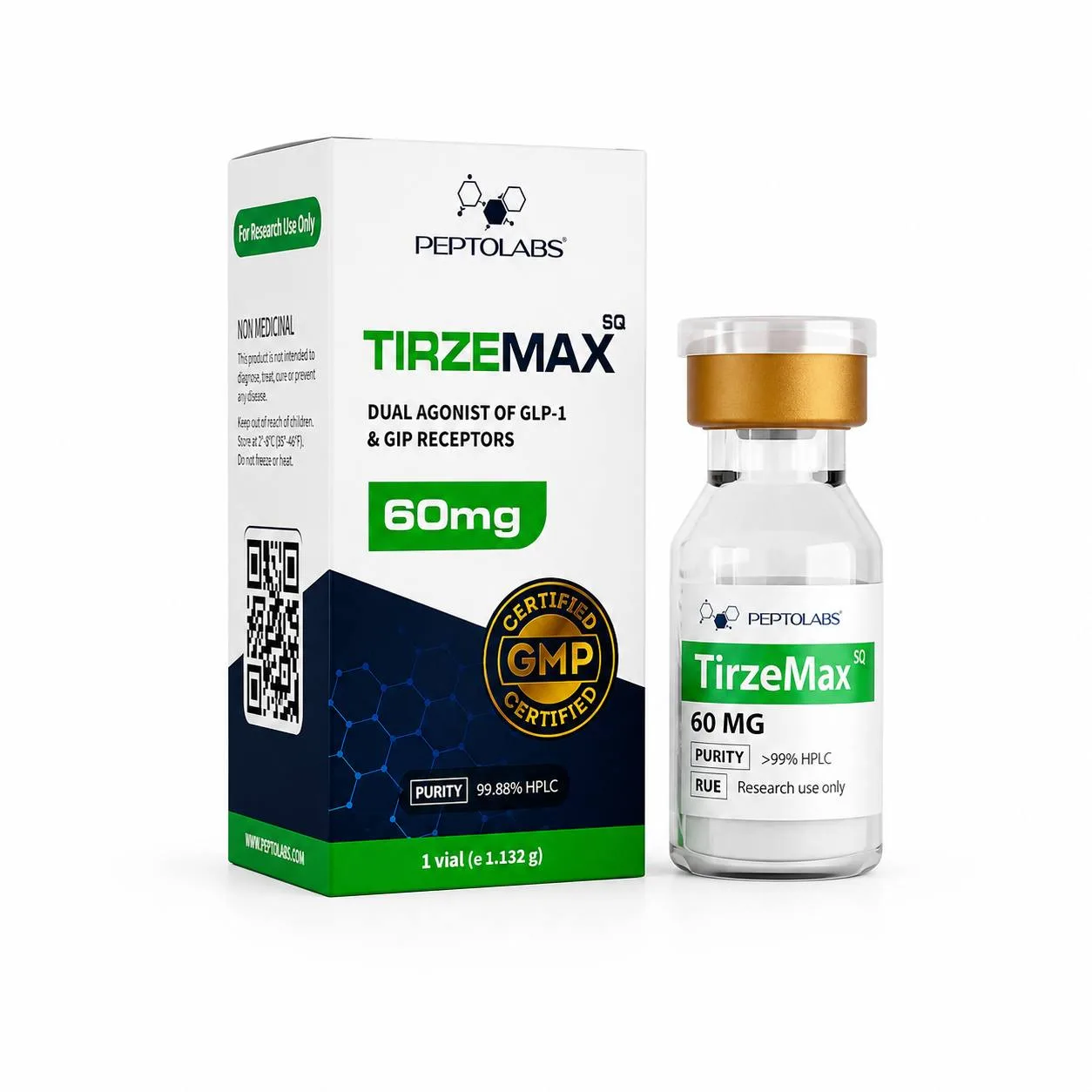TirzeMax (Тирзепатид) SQ 10/30/60мг флакон (PeptoLabs)