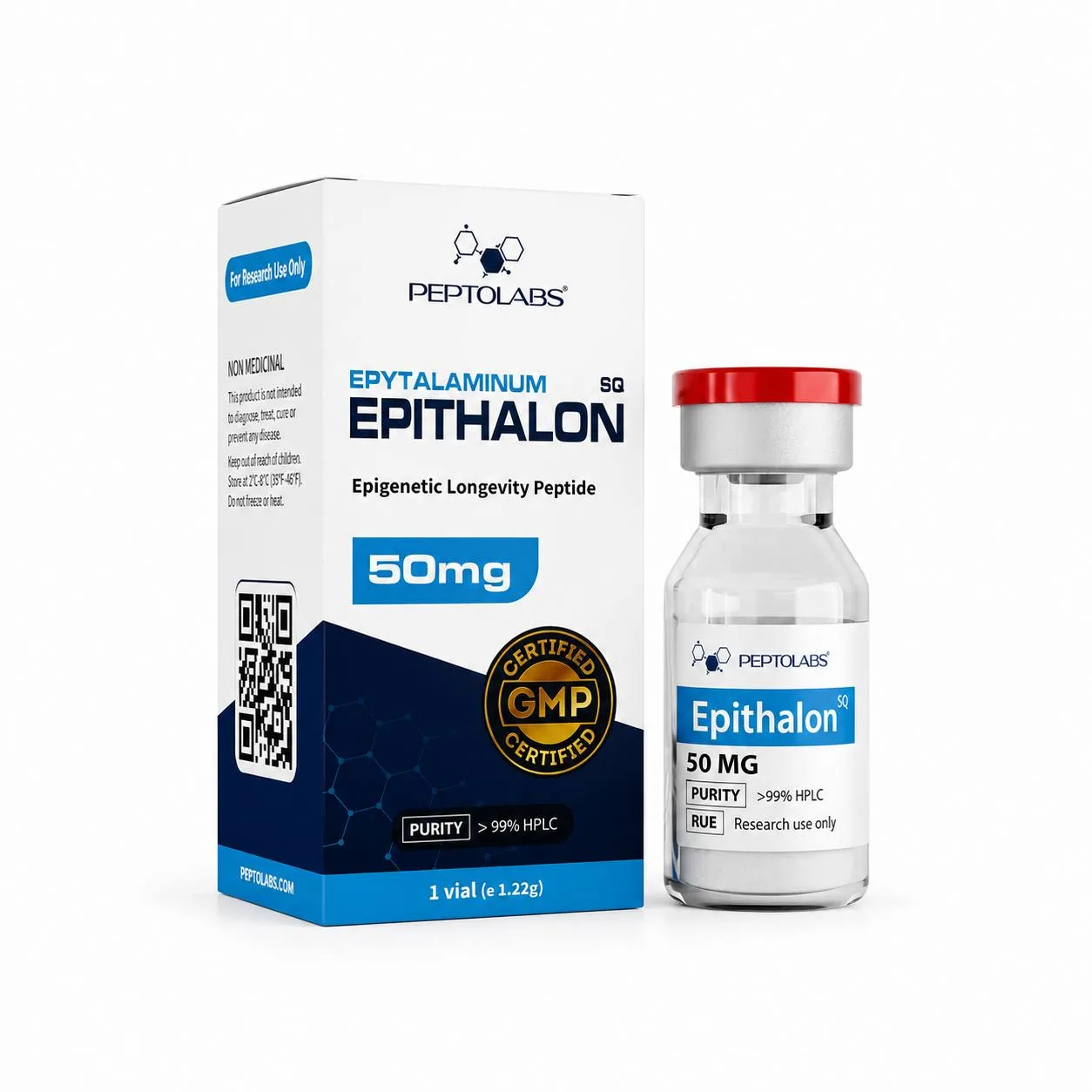 Epitalon (Епіталон) 50мг флакон - для омолодження, довголіття та відновлення сну