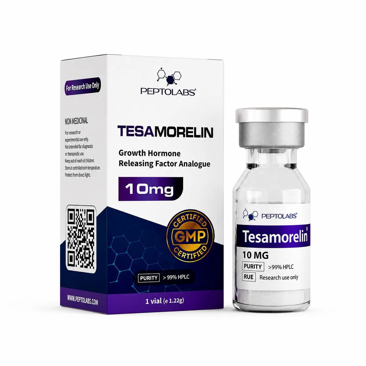 Tesamorelin (Тезаморелін) 10mg флакон - пептид для спалювання жиру на животі