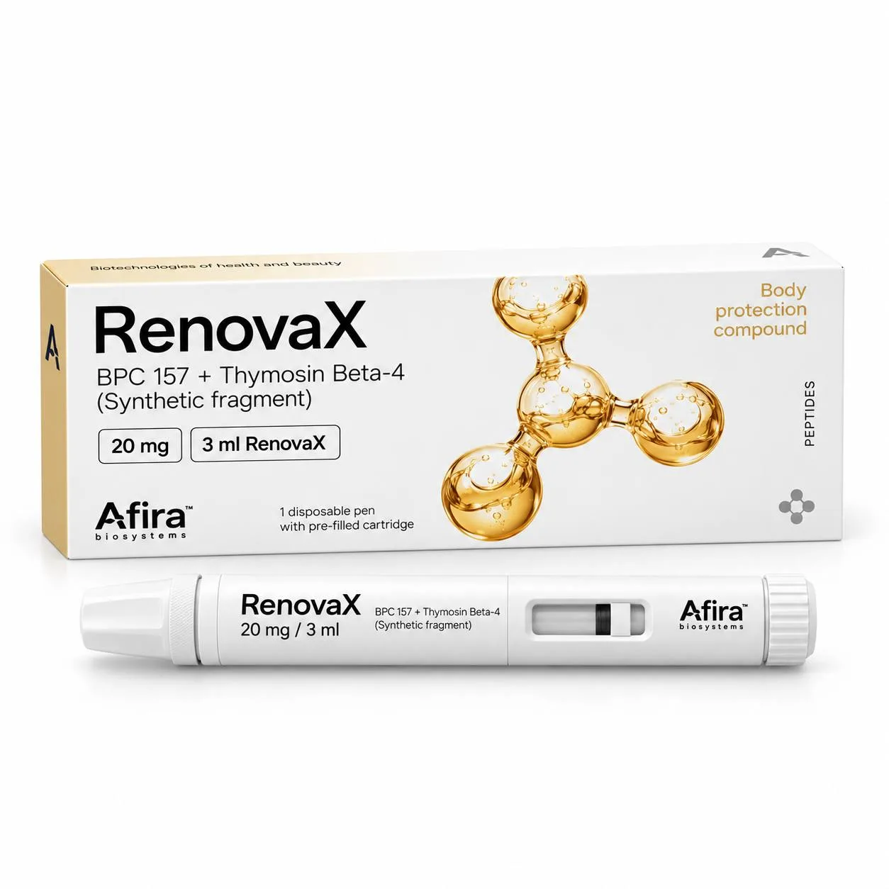 RenovaX Afira 20 мг - BPC-157 + Thymosin Beta-4 для восстановления