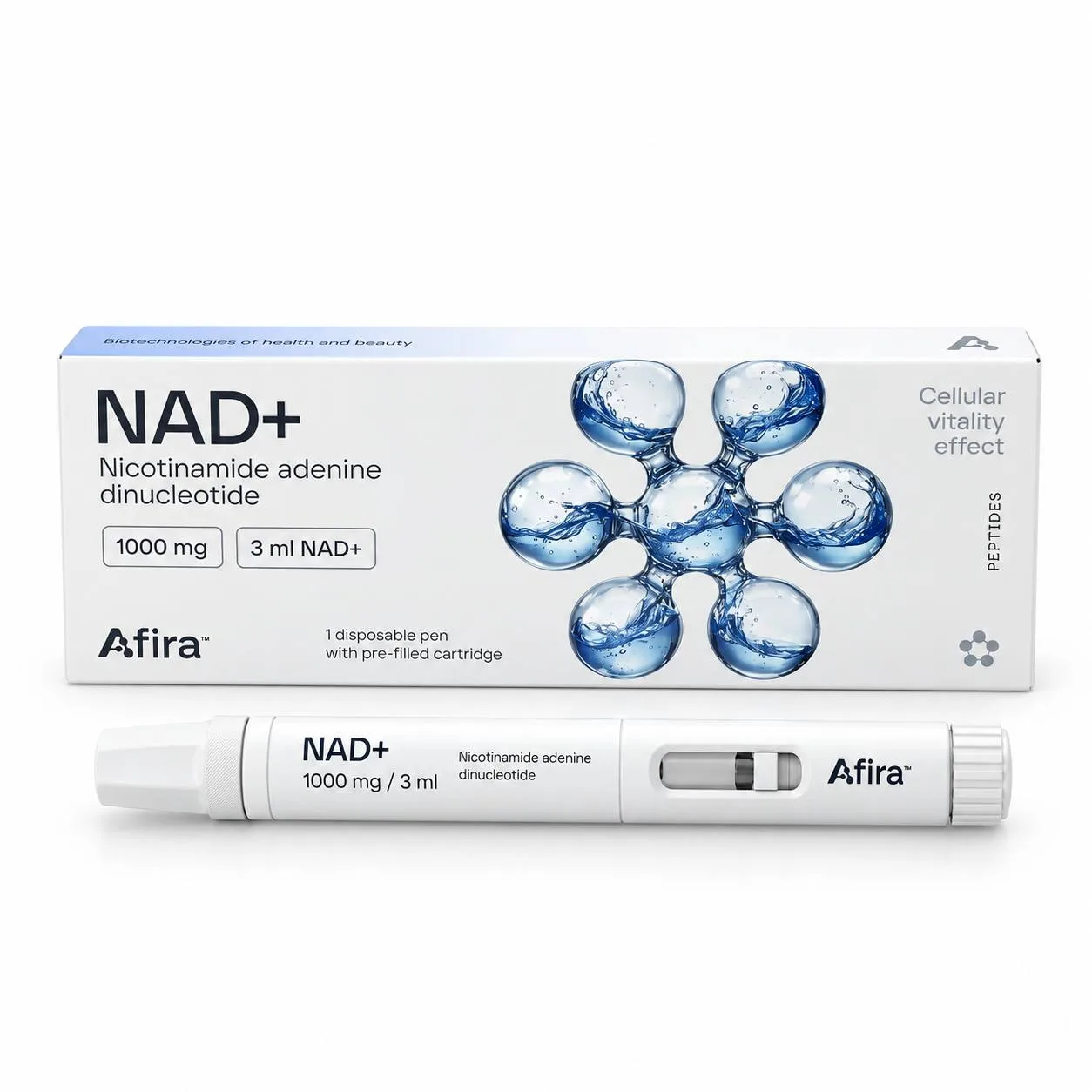 NAD+ Afira 1000 мг / 3 мл — NAD Plus у шприц-ручці