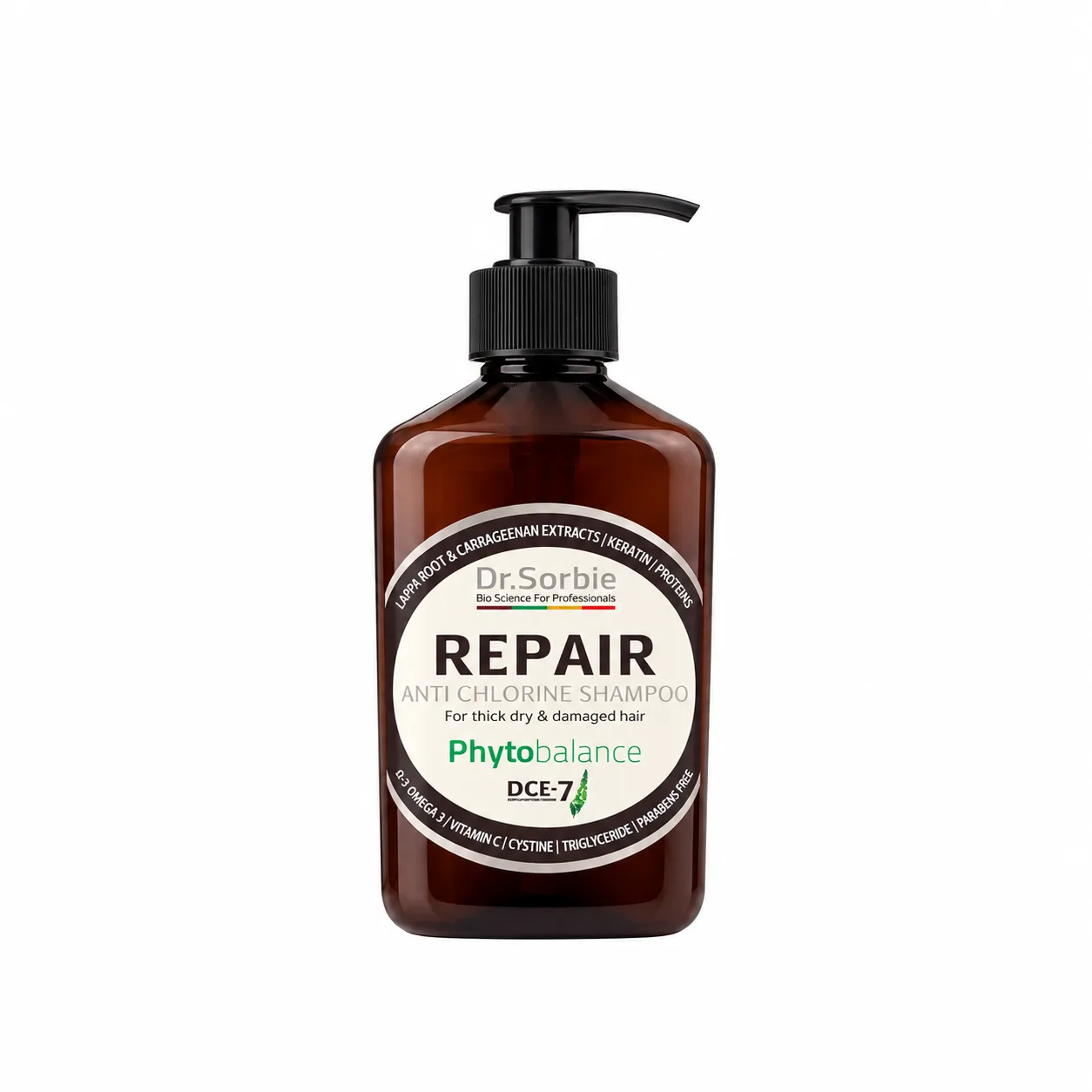 Dr Sorbie Repair Anti-Chlorine Shampoo Phytobalance DCE-7 — відновлювальний шампунь для сухого та пошкодженого волосся